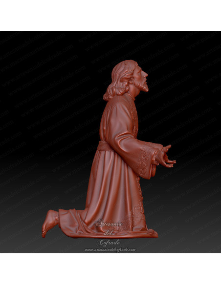 Miniatura cofrade del Cristo de Montesión con túnica bordada en 10 16 y 20 cm