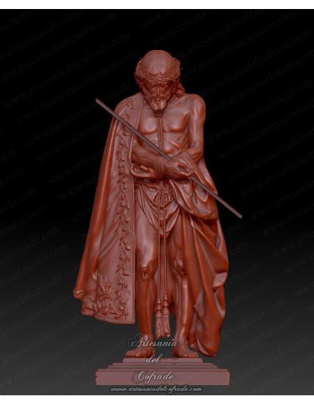 Figura 3D para pintar inspirada en el Cristo del Ecce Homo de Cádiz con mantolín