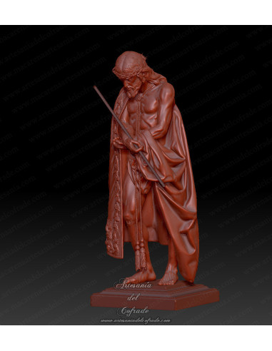 Figura religiosa 3D con mantolín para modelismo cofrade inspirada en Cádiz