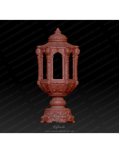 Farol cofrade en miniatura de resina 3D sin pintar para modelismo cofrade