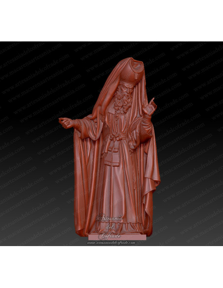 Figura 3D para pintar inspirada en Caifás de la Bendición antes Caifás de Huelva