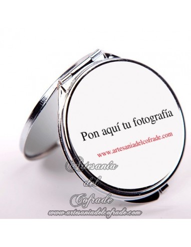 Espejo redondo de bolso personalizado con su fotografía