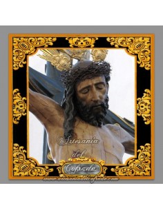 Precioso Azulejo cuadrado del Cristo de Veracruz (Lebrija)