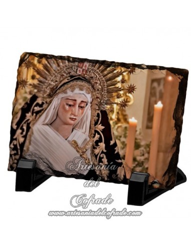 Pizarra rectangular de la virgen de la Soledad de San Lorenzo de Sevilla