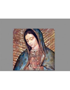 Azulejo cuadrado de la Virgen de Guadalupe