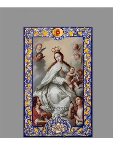 Se vende esta bonita ceramica de la Virgen de la Merced con lema - TIenda Online