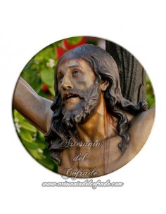 Imán redondo plastico del Cristo de la Expiración de Sevilla (El cachorro)