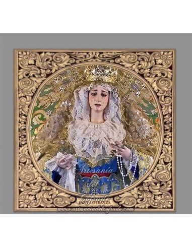 Azulejo cuadrado de la virgen de la Paz y Esperanza de Cordoba