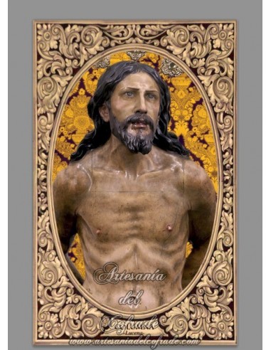 Azulejo rectangular de Nuestro Padre Jesús de la Columna de Lucena (Córdoba)