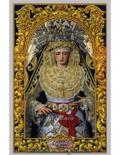 Azulejo rectangular de Nuestra Señora de los Ángeles (Hermandad de los Negritos) Sevilla