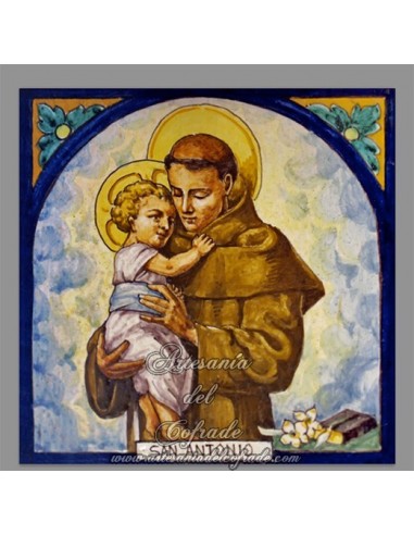 Azulejo cuadrado de San Antonio de Padua