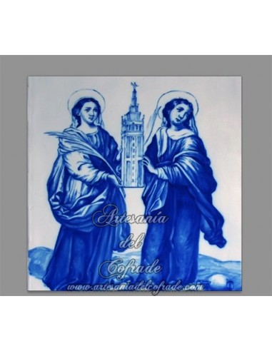 Azulejo cuadrado de Santa Justa y Rufina