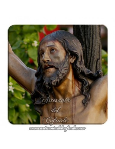 Imán cuadrado plastico del Cristo de la Expiración de Sevilla (El cachorro)
